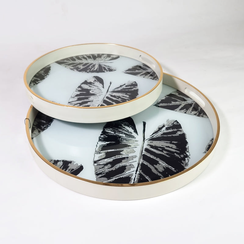 Black Leaves Trays