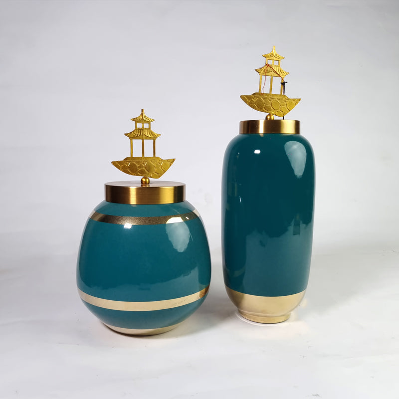 Malachite Green Vases