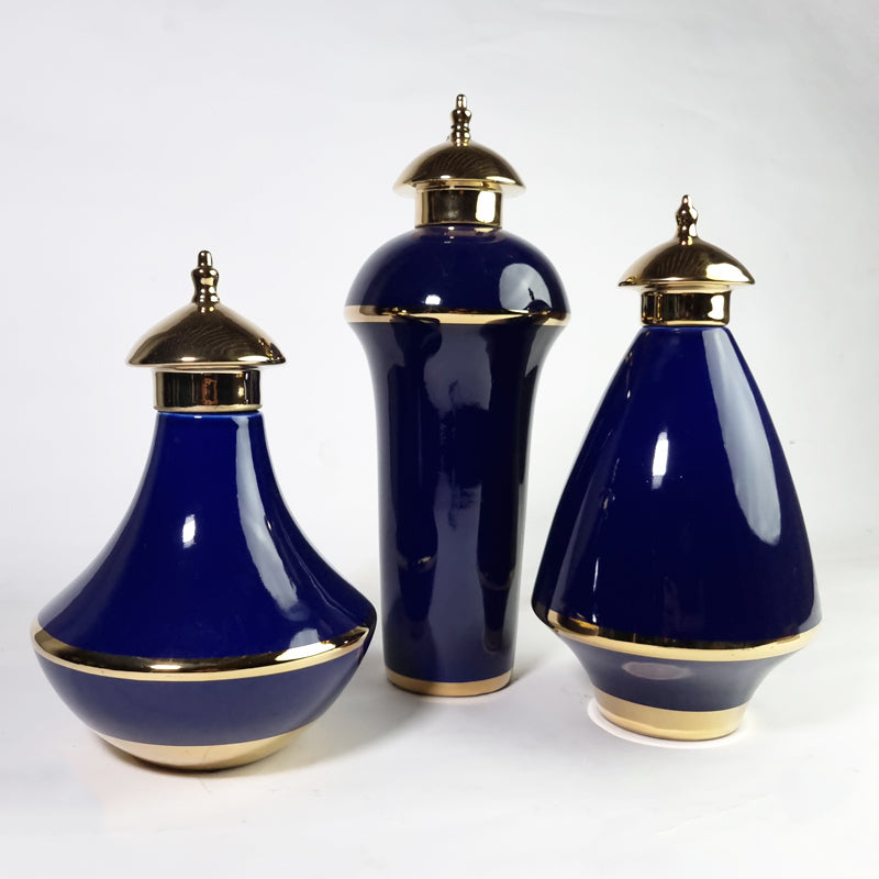 Ink Blue Vases