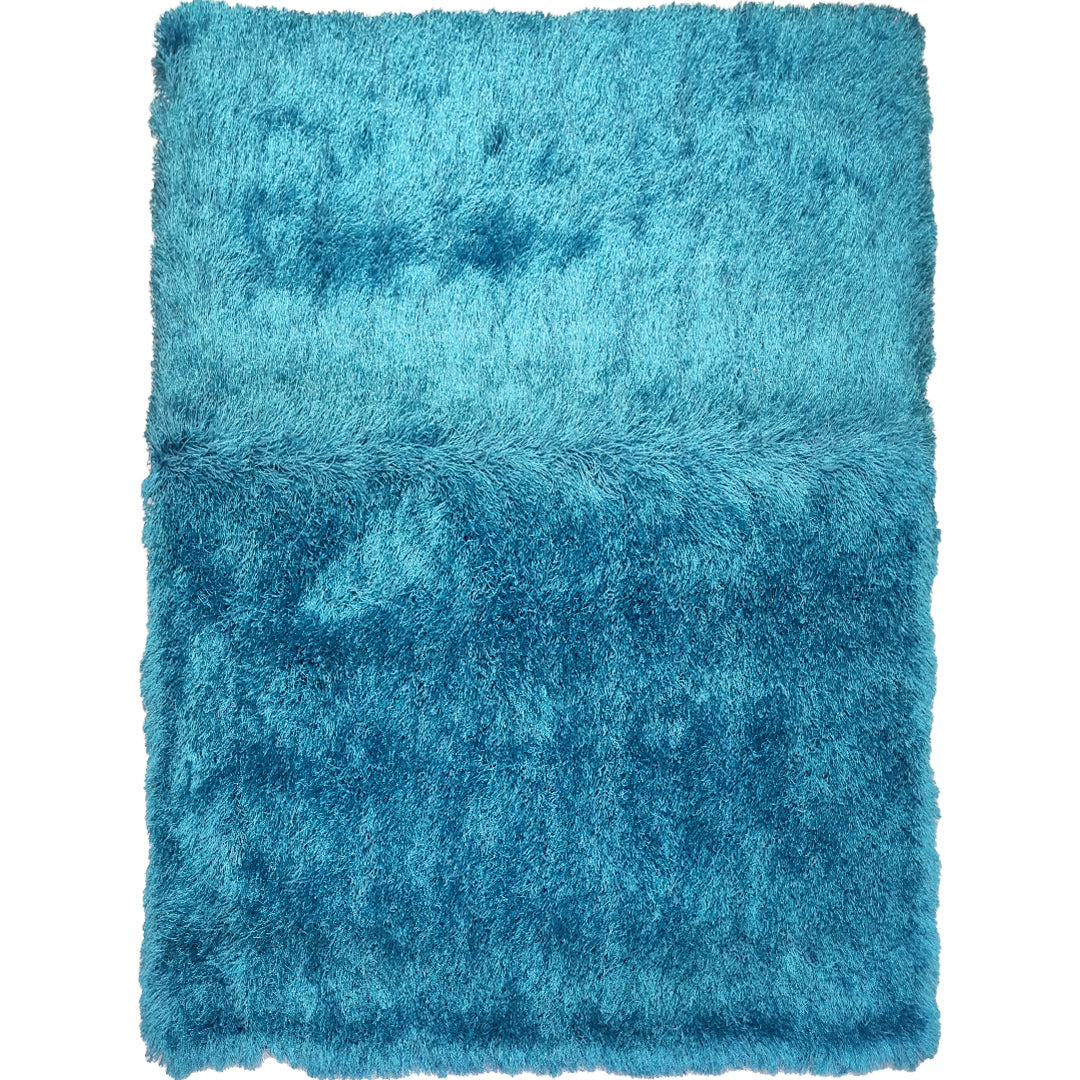Ferozi Blue Shaggy Rug