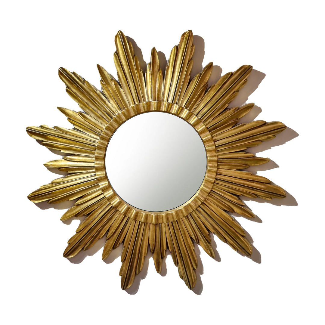 Sunburst Round Wall Mirror