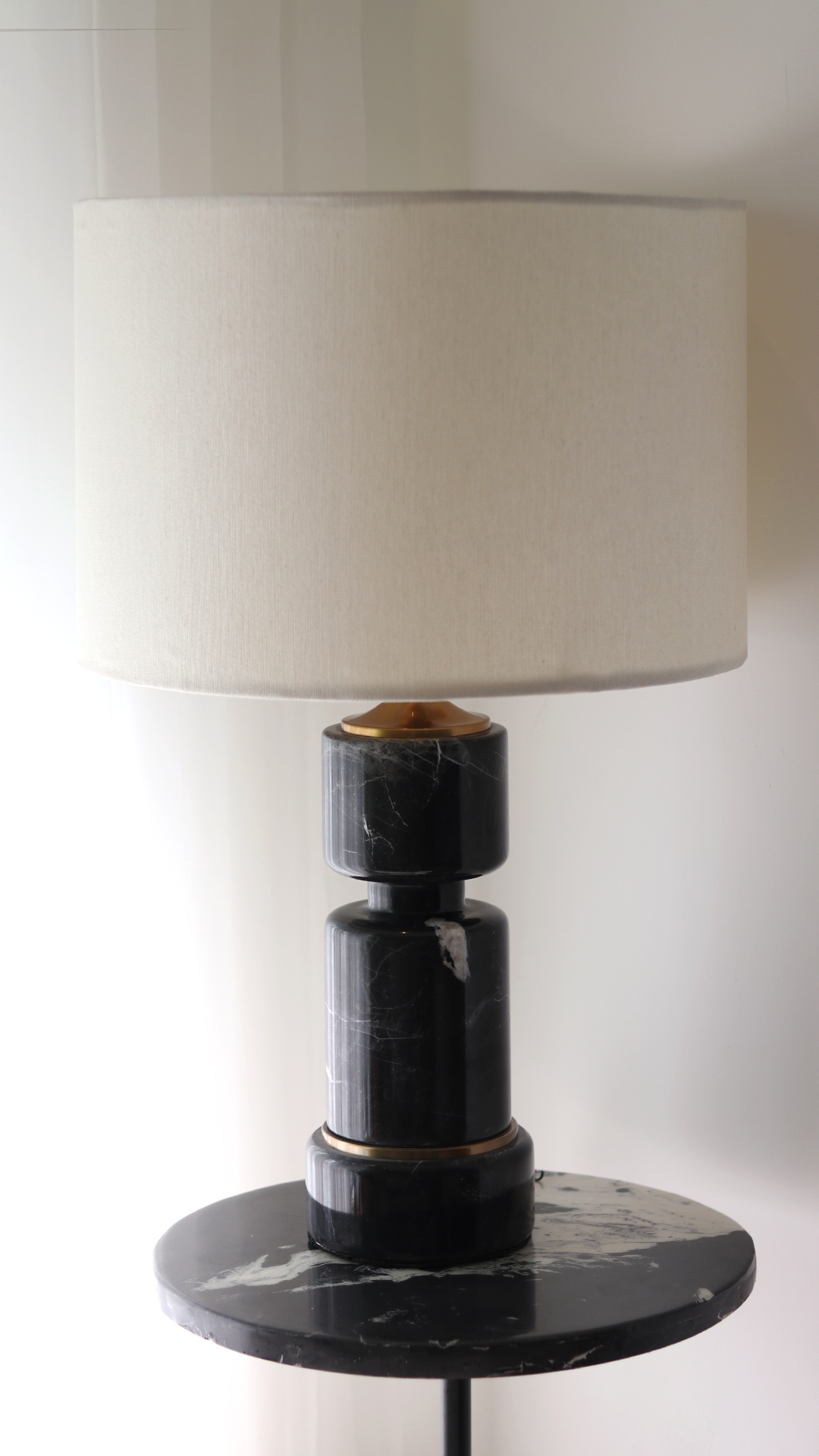 Noir Black Marble Lamp