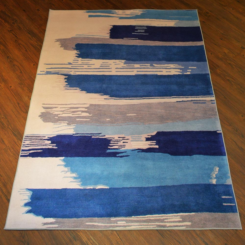 Area Rug - Blue Waves Abstract